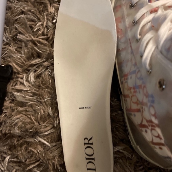 Dior B23 Mens High Top Multicolored Monogram Sneakers Kicks Shoes - Picture 8 of 13